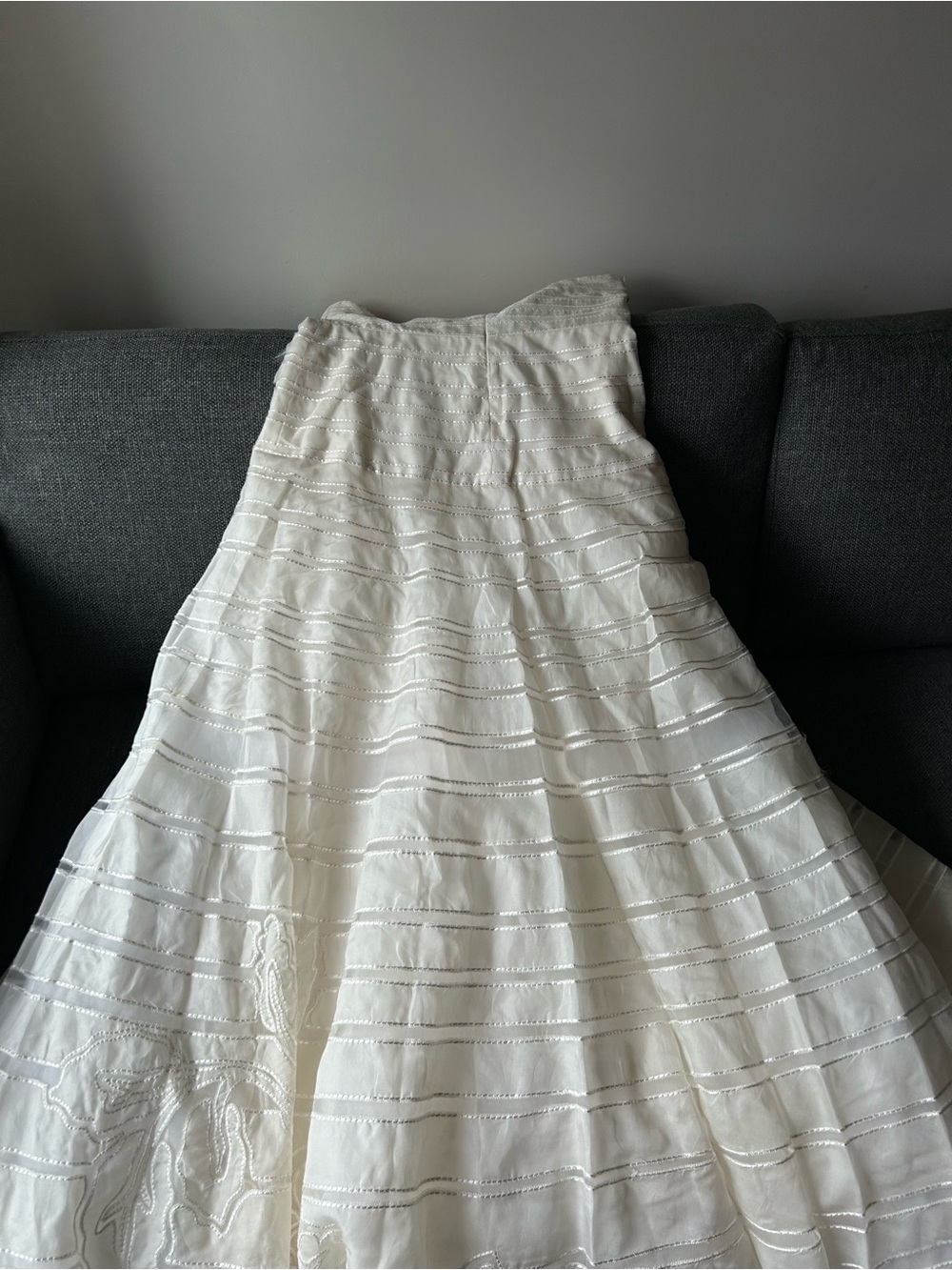 Lela Rose Ivory Satin Wedding Dress Bodice - Picture 7 of 16